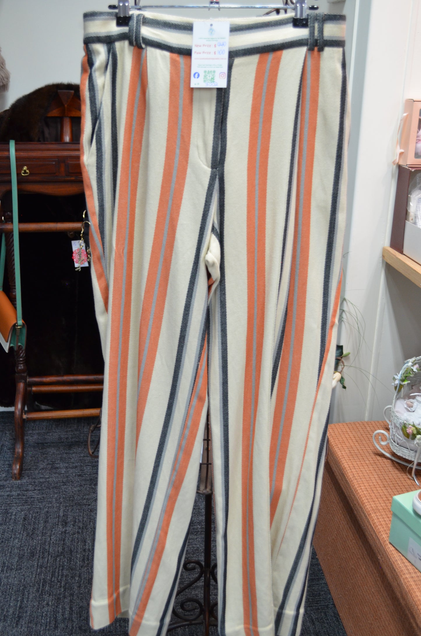RRP $440 SHONA JOY Celia Mid Rise Pants - SIZE 10