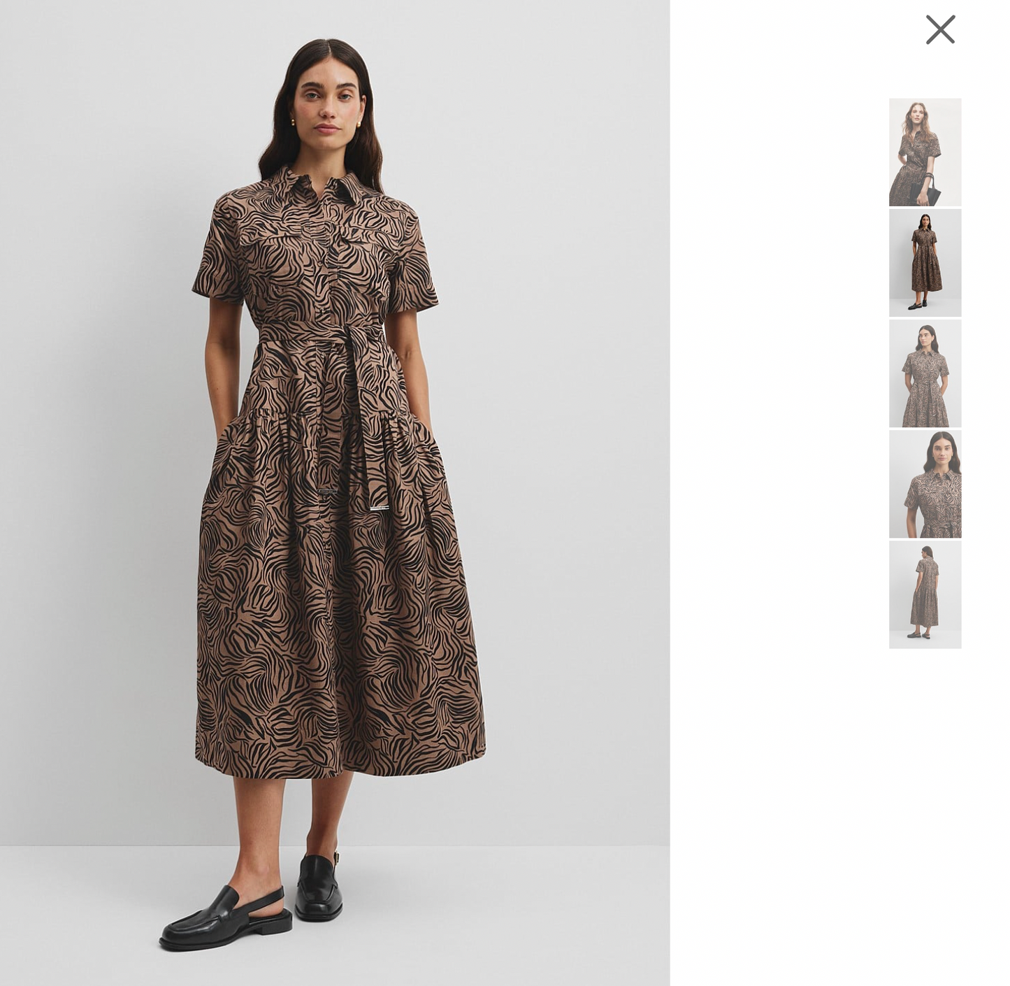Woman wearing a patterned dress