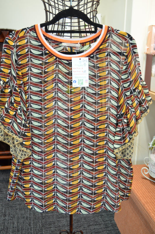 RRP $199 Scotch and Soda Blouse - quirky and stunning