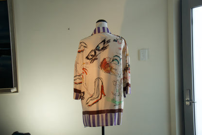 RRP$320 - Romy Salamanca Shirt in Salamanca 2.0 Print Size S
