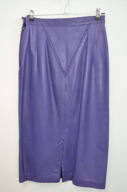 in 1975 cost $1000 VINTAGE Silver Fox Leather Suit - Size 10-12 - MAGIC!