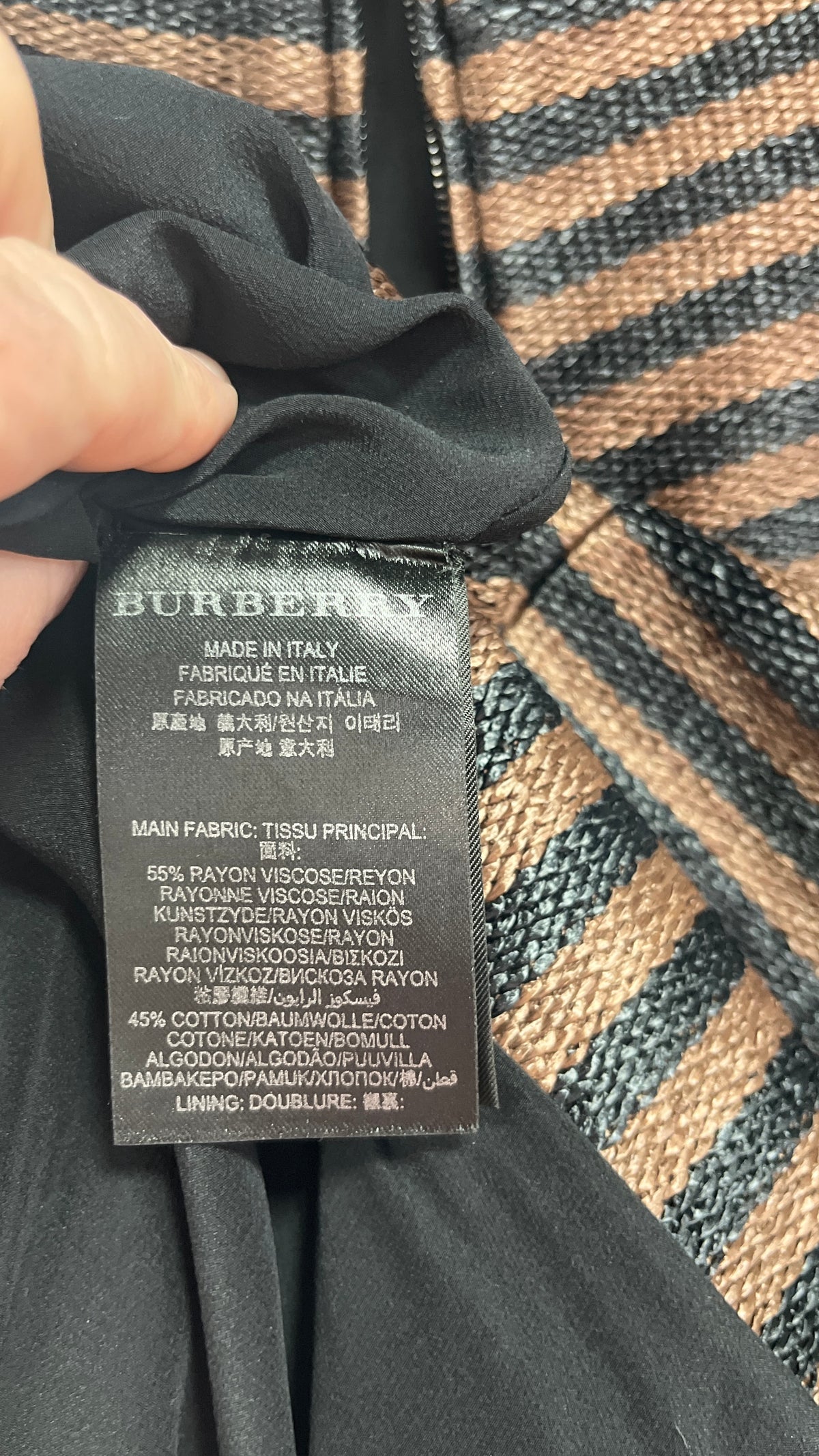BURBERRY : RRP €1,200 Burberry Prorsum raffia-style skirt  : Size 10