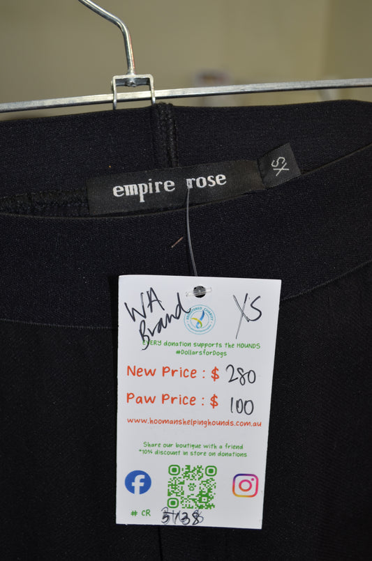 RRP $280 Empire Rose pants - brand new size XS