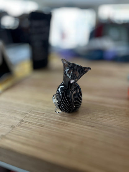 Glass cat figurine