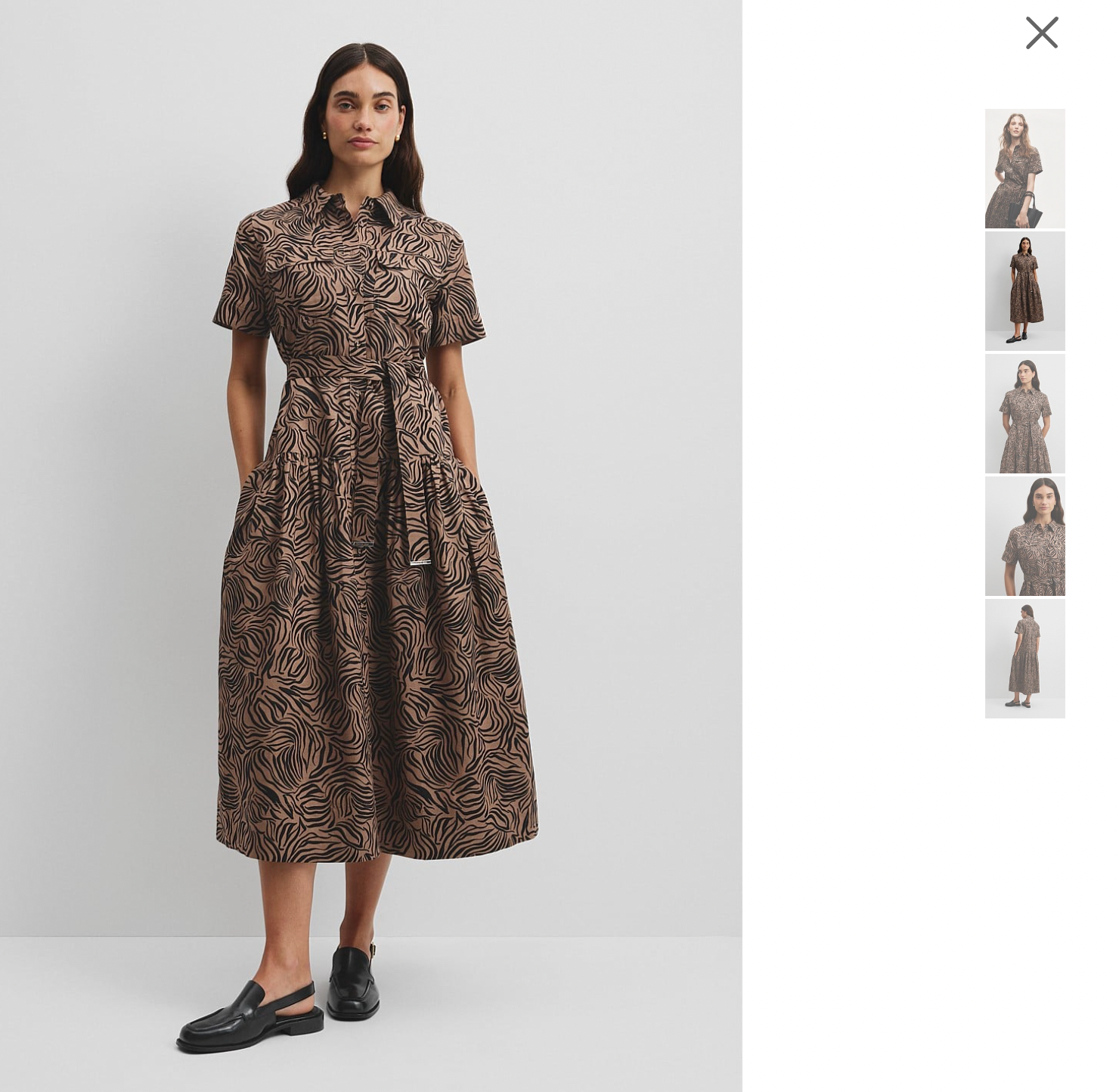 Woman wearing a patterned dress