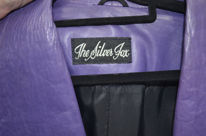 in 1975 cost $1000 VINTAGE Silver Fox Leather Suit - Size 10-12 - MAGIC!