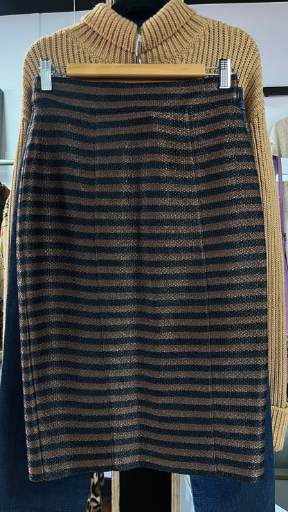 BURBERRY : RRP €1,200 Burberry Prorsum raffia-style skirt  : Size 10