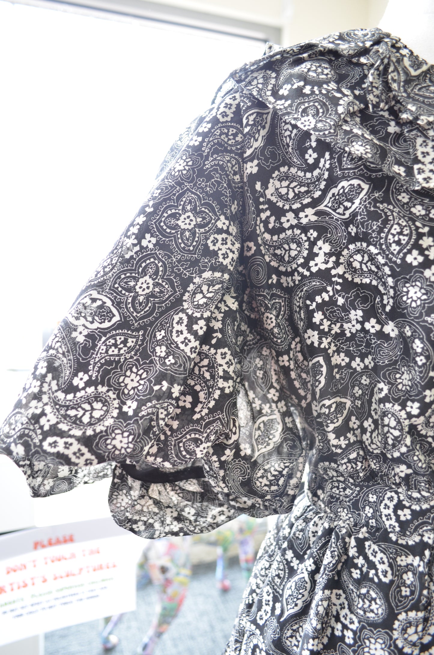 Black and white patterned fabric