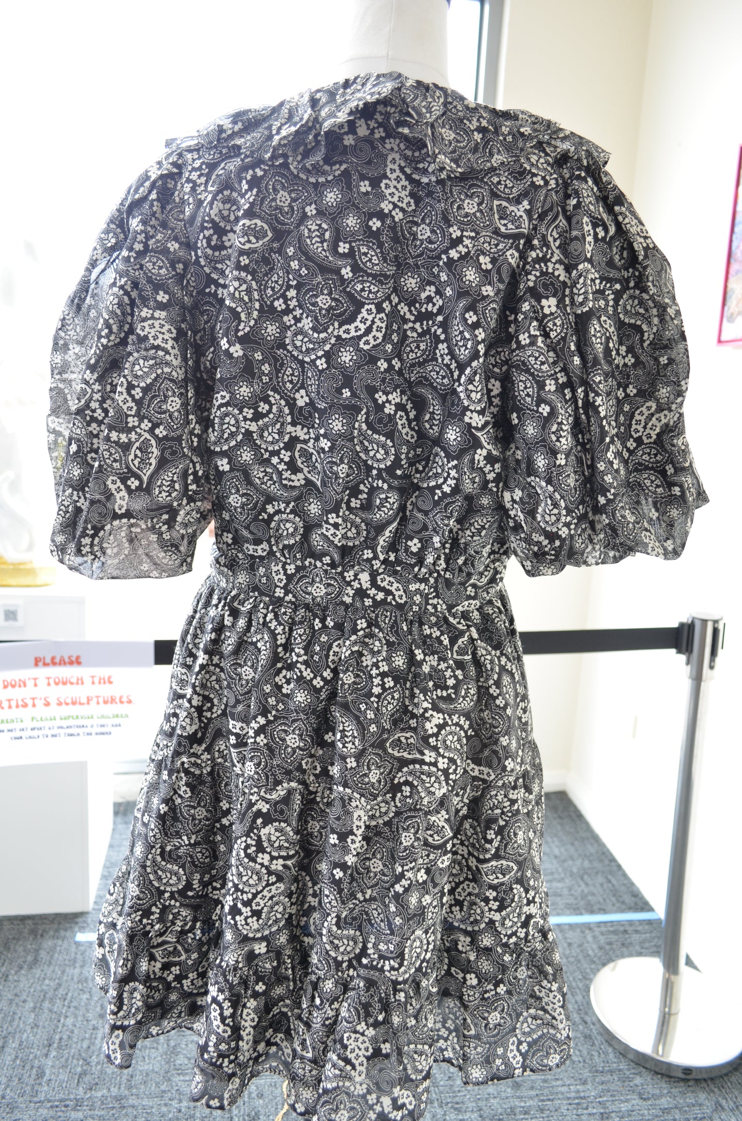 Black and white patterned dress