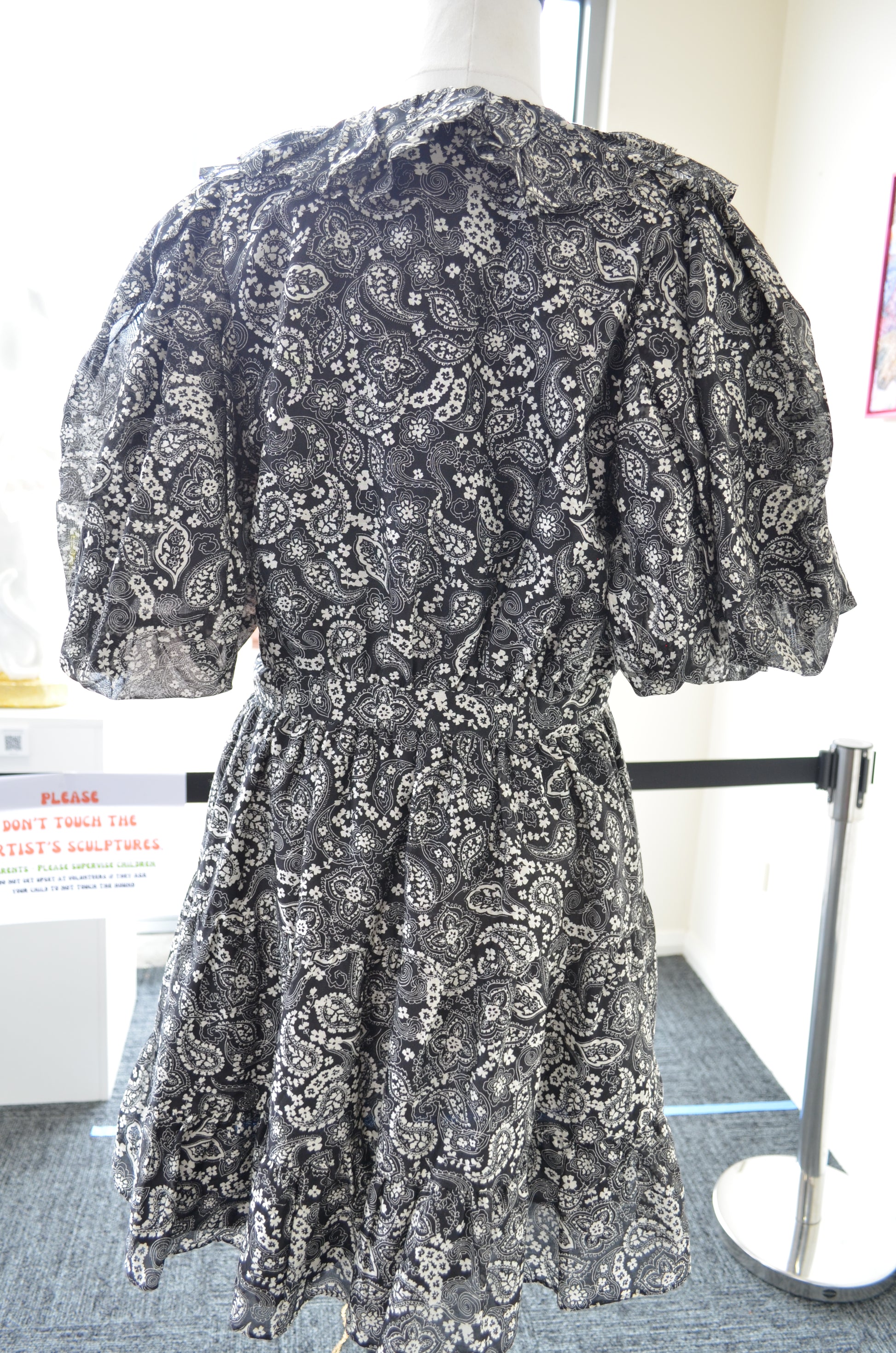 Black and white patterned dress