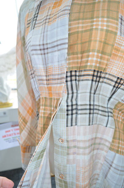 Close-up of a plaid shirt