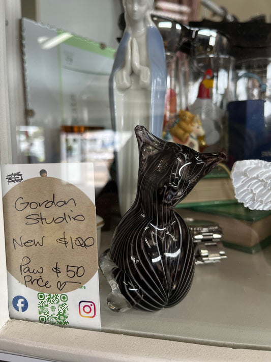RRP $120 Glass Cat Black - Made in Sydney Gordon Studio!