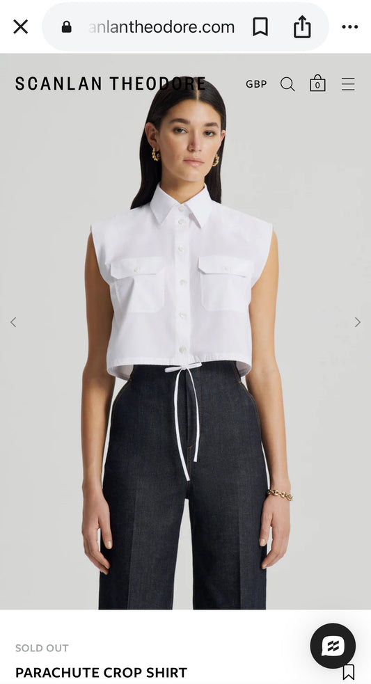 RRP $375 Scanlan Theodore parachute crop top - size 10