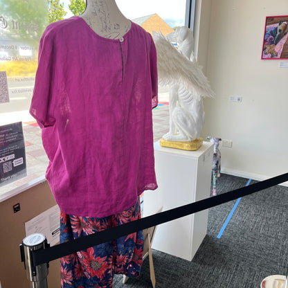 RRP $129 Cake Linen Shirt - Size XL