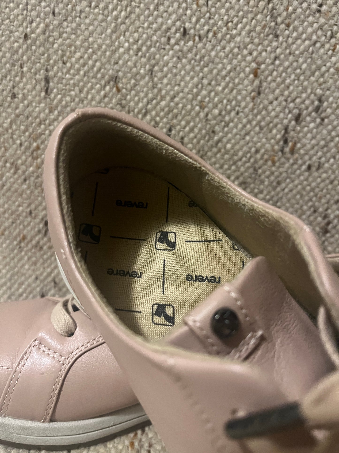 RRP $220 : Revere Athens Lace-Up Casual Sneaker - Dusty Pink