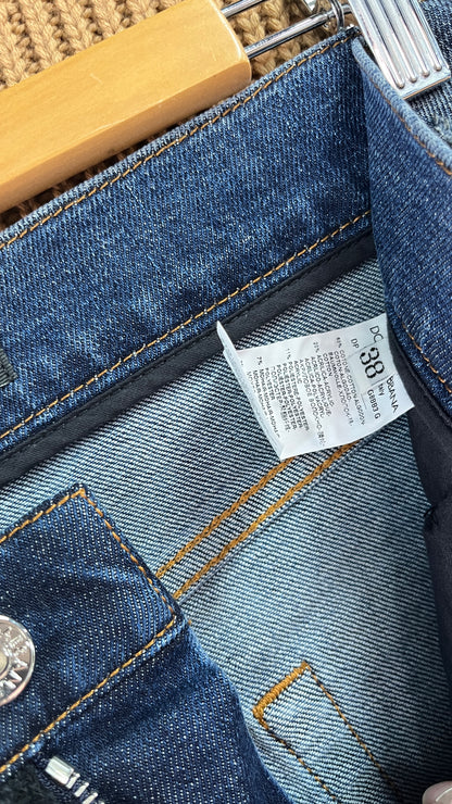 DOLCE & GABANNA : RRP $1145 USD Tweed Panel Straight Leg Jeans Size 10