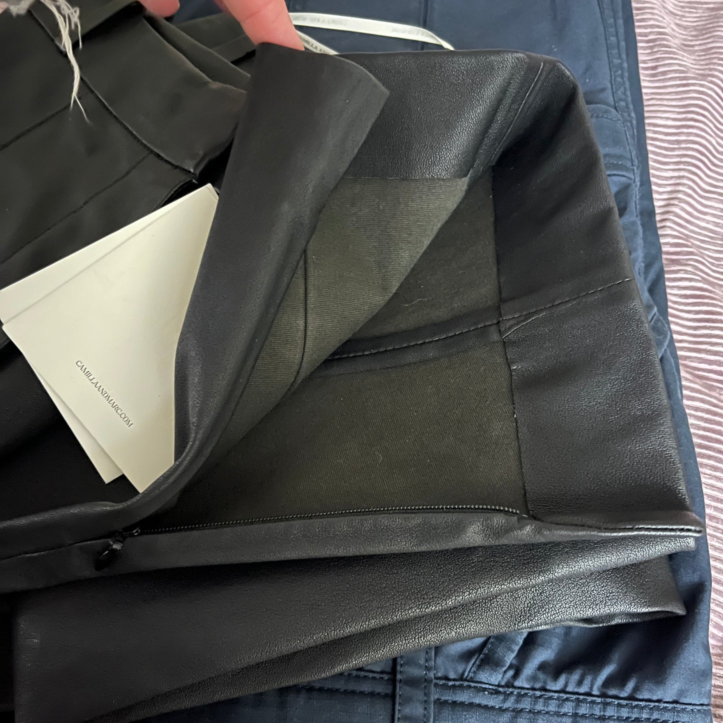 RRP $1499 Camilla and Marc Slate Leather Pants - NEW with tags