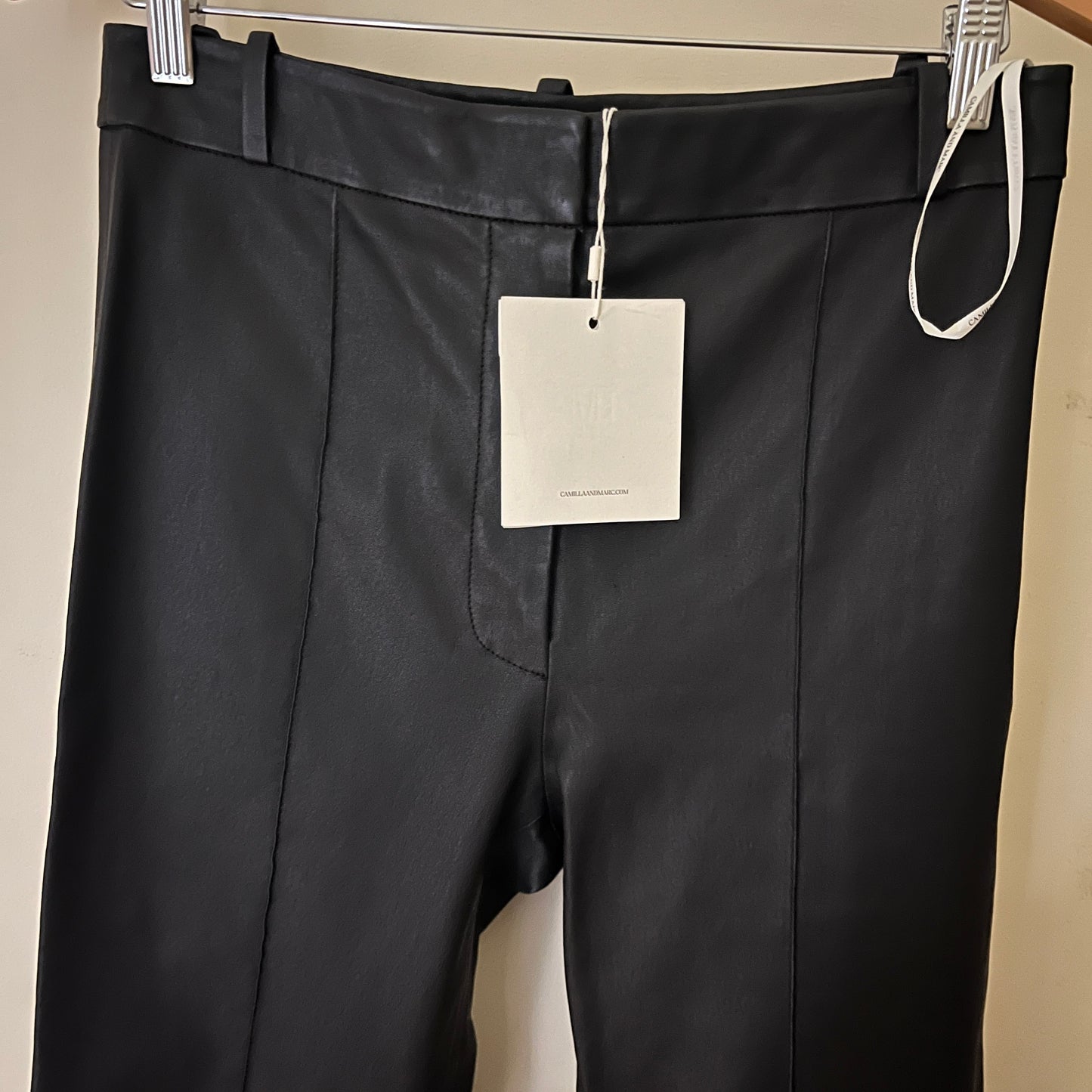 RRP $1499 Camilla and Marc Slate Leather Pants - NEW with tags