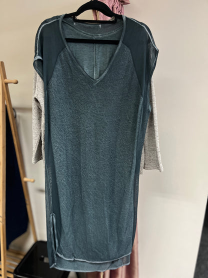 RRP $865 ITALIAN BRAND : TRANSIT PAR SUCH - GREEN DRESS WITH SLIP