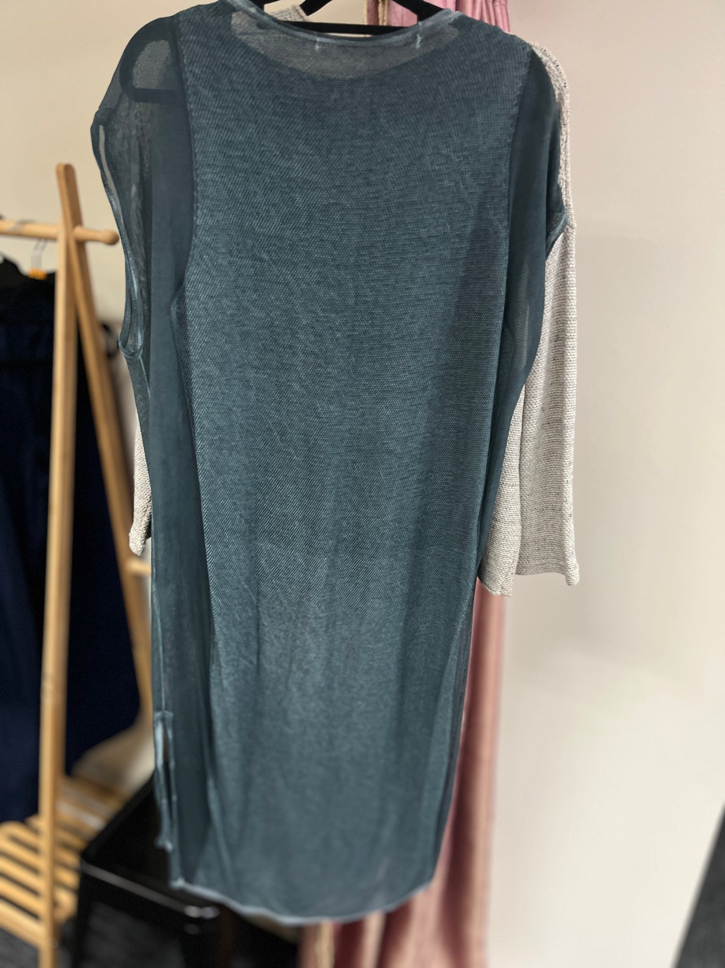 RRP $865 ITALIAN BRAND : TRANSIT PAR SUCH - GREEN DRESS WITH SLIP