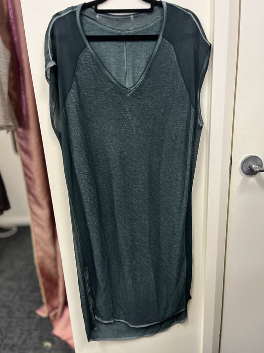 RRP $865 ITALIAN BRAND : TRANSIT PAR SUCH - GREEN DRESS WITH SLIP