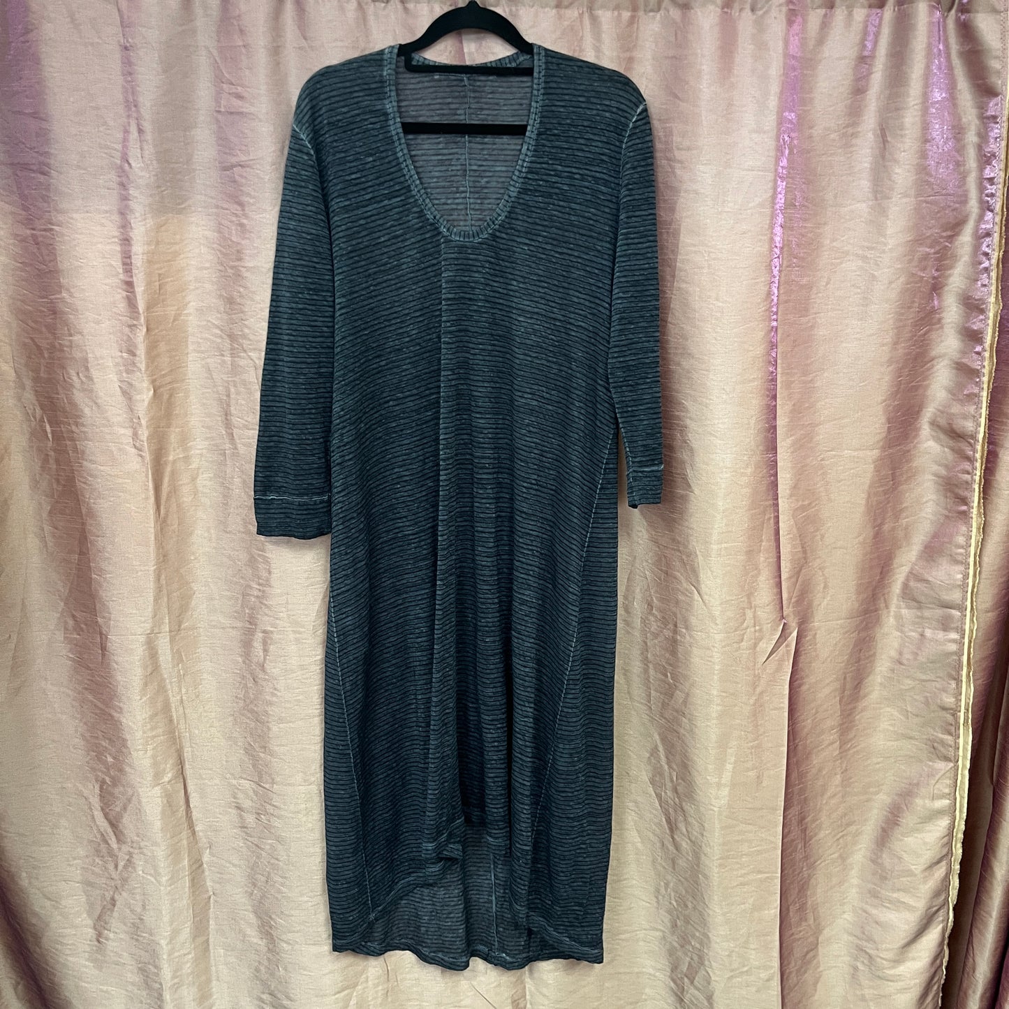 RRP $595 ITALIAN BRAND : TRANSIT PAR SUCH - GREEN / GREY STRIPE DRESS