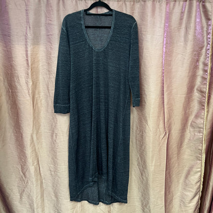 RRP $595 ITALIAN BRAND : TRANSIT PAR SUCH - GREEN / GREY STRIPE DRESS