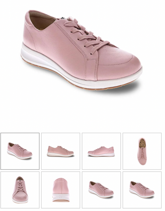 RRP $220 : Revere Athens Lace-Up Casual Sneaker - Dusty Pink