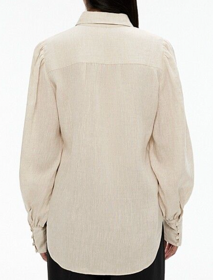 Beige button-up shirt