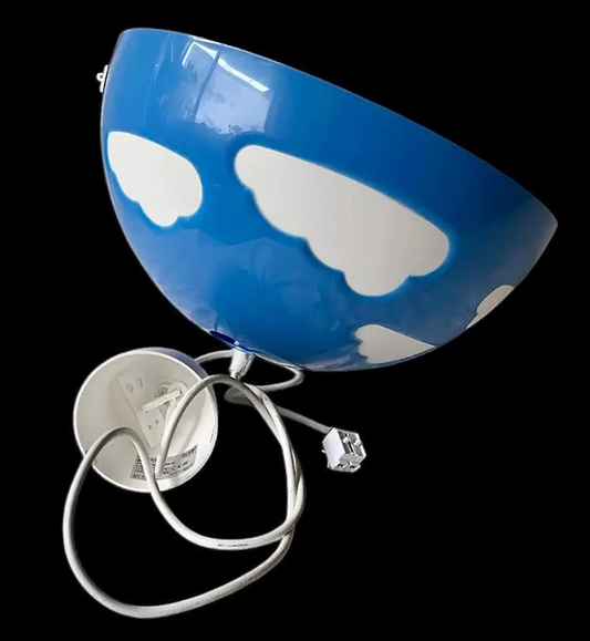 90's IKEA lamp - RARE to find Blue & White